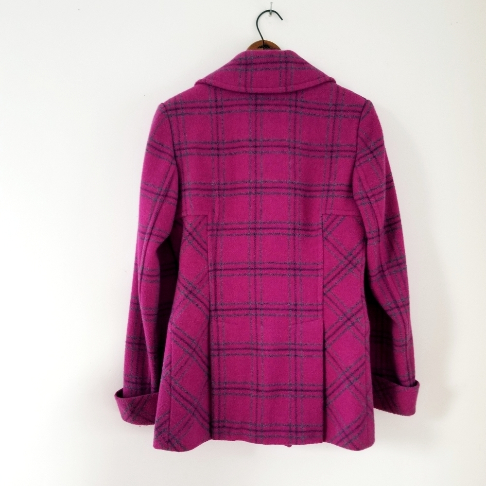 Moda INTERNATIONAL Women Raspberry Wool Peacoat - Picture 6 of 12